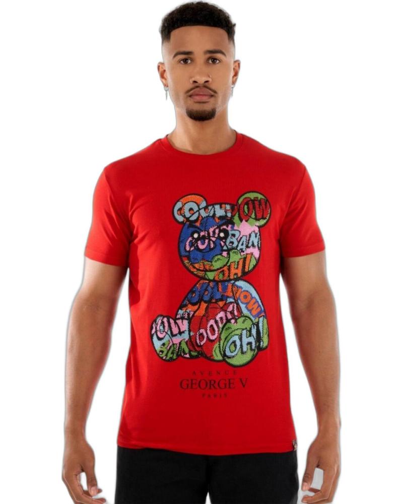 GEORGE V PARIS CAMISETA 'OSO MOSAICO AVENUE' ROJO