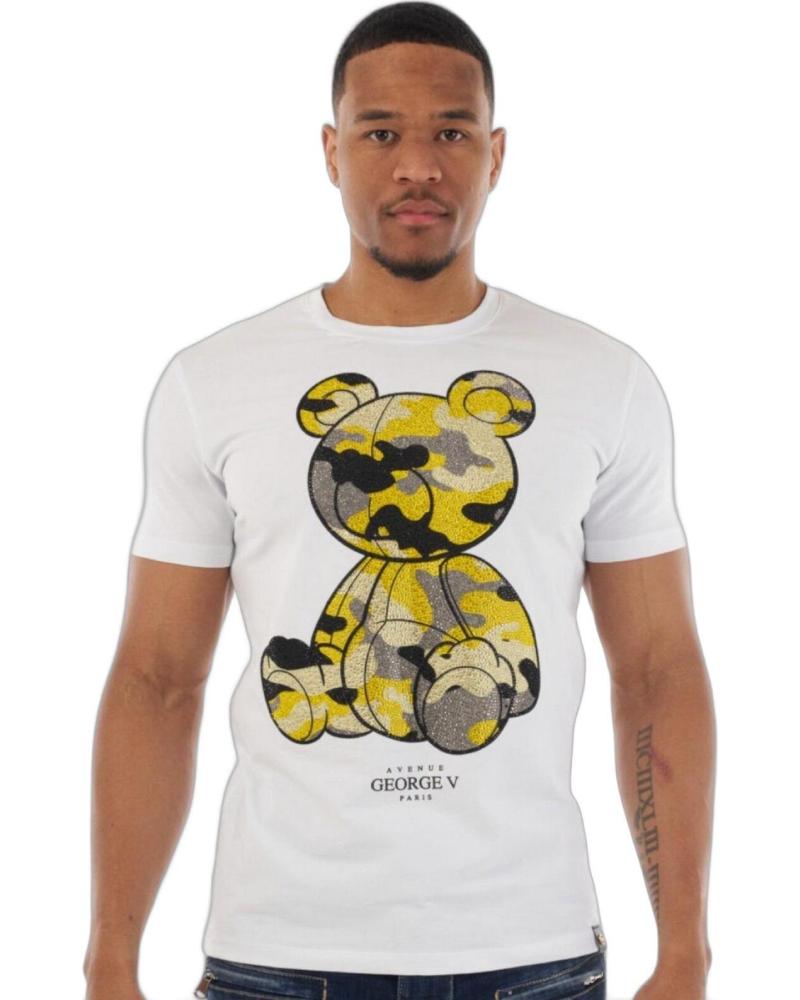 CAMISETA GEORGE V PARIS OSO TEDDY MILITAR BLANCO Y AMARILLO