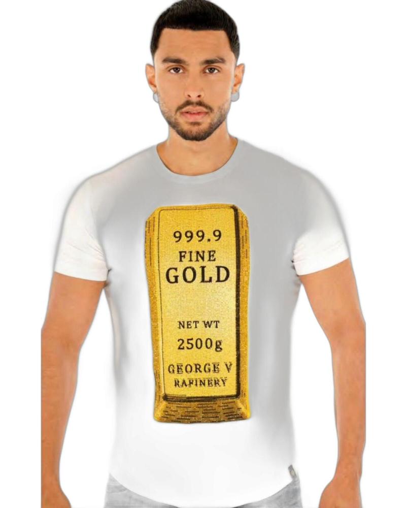 CAMISETA GEORGE V PARIS GV LINGOTE DE ORO BLANCA