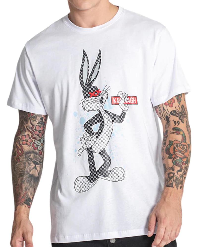 CAMISETA BLANCA GIANNI KAVANAGH BUNNY GK CON ESTAMPADO GRÁFICO