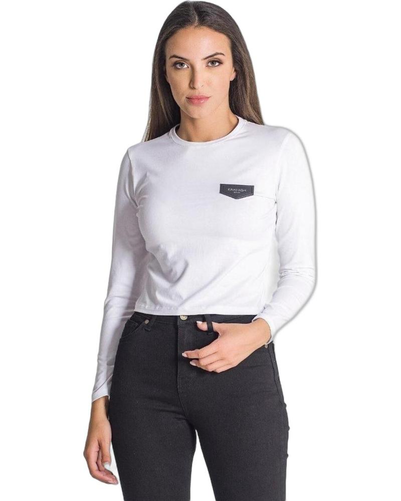 CAMISETA DE MANGA LARGA BLANCA GIANNI KAVANAGH CON LOGO 'NÚCLEO'