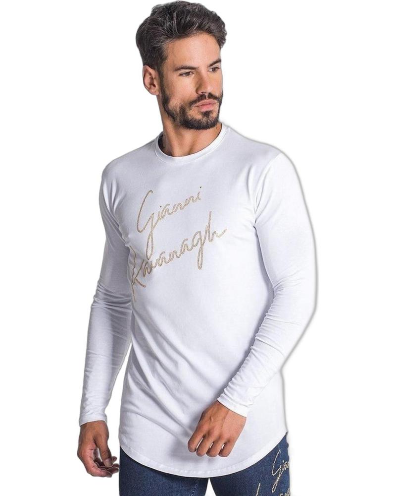 GIANNI KAVANAGH CAMISETA MANGA LARGA DIAMANTE BLANCO