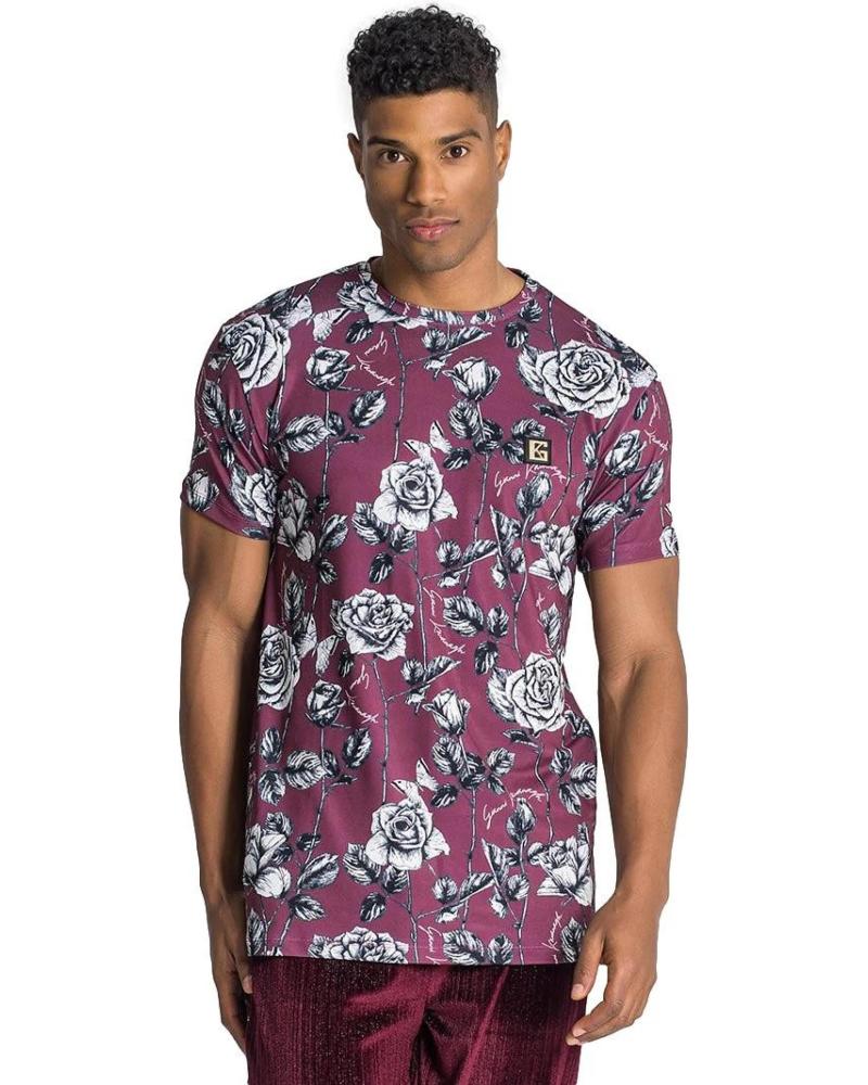 CAMISETA GIANNI KAVANAGH FLORAL NOVEL BURDEOS