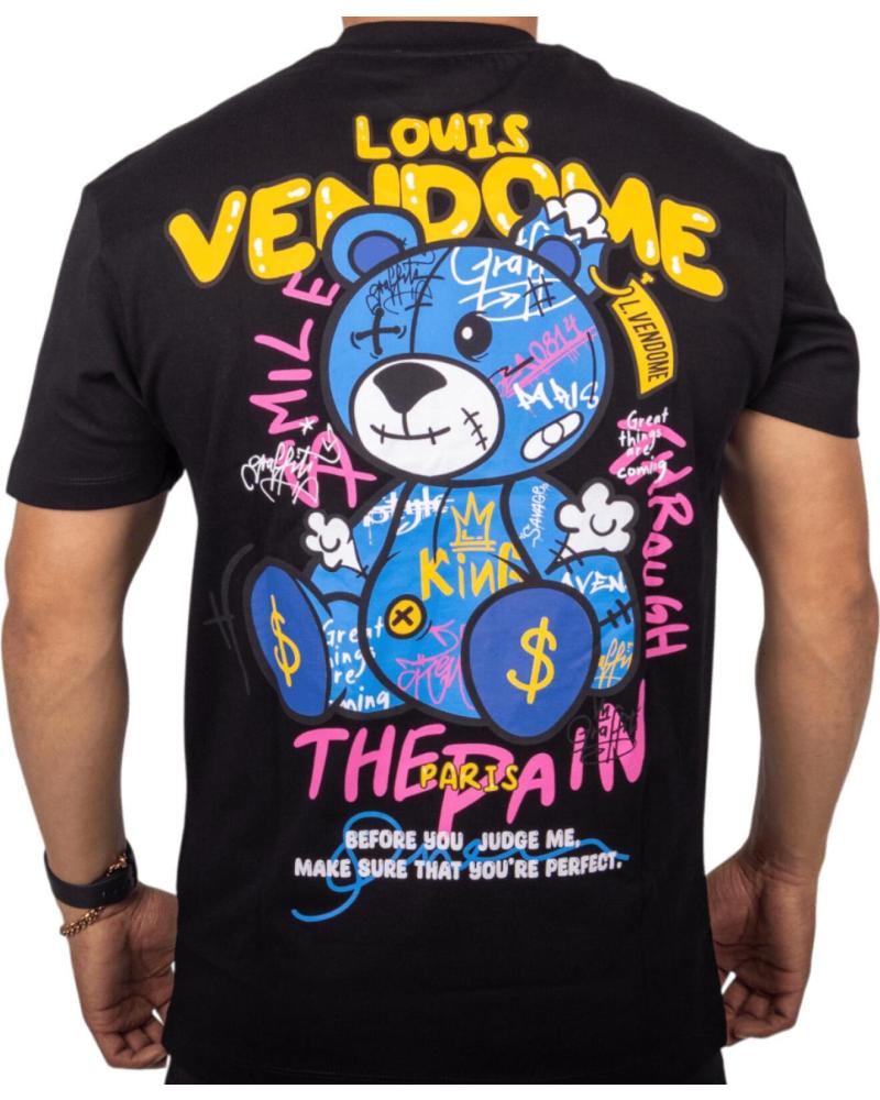 LOUIS VENDOME PARIS CAMISETA GRAFFITI STREET OSO NEGRO