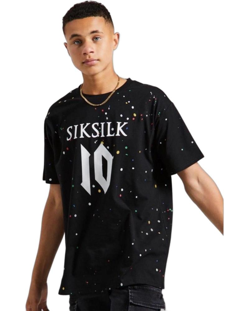 SIKSILK CAMISETA PAINT SPLATTER NEGRA