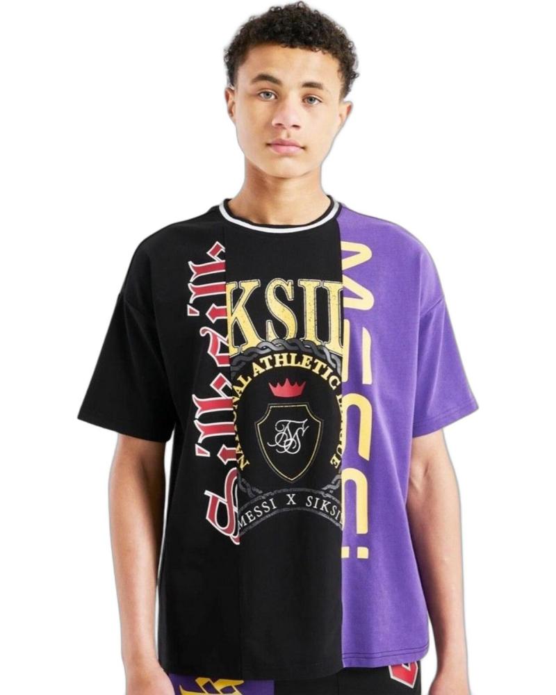 CAMISETA SIKSILK X MESSI RETRO NEGRO MORADO