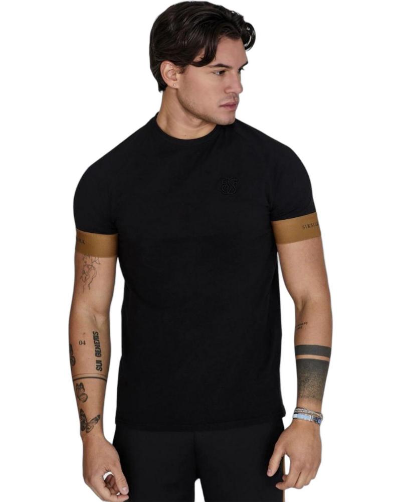 SIKSILK CAMISETA TÉCNICA AJUSTADA NEGRA