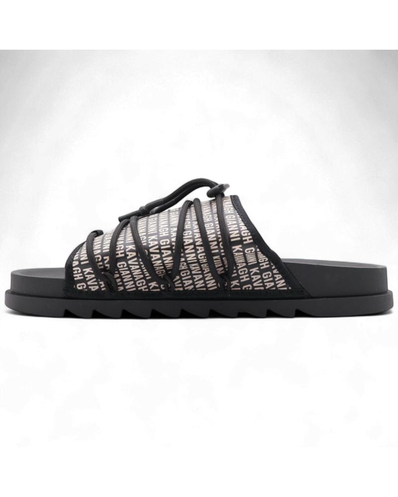 GIANNI KAVANAGH CHANCLAS SCROLL CORDÓN NEGRO Y BLANCO