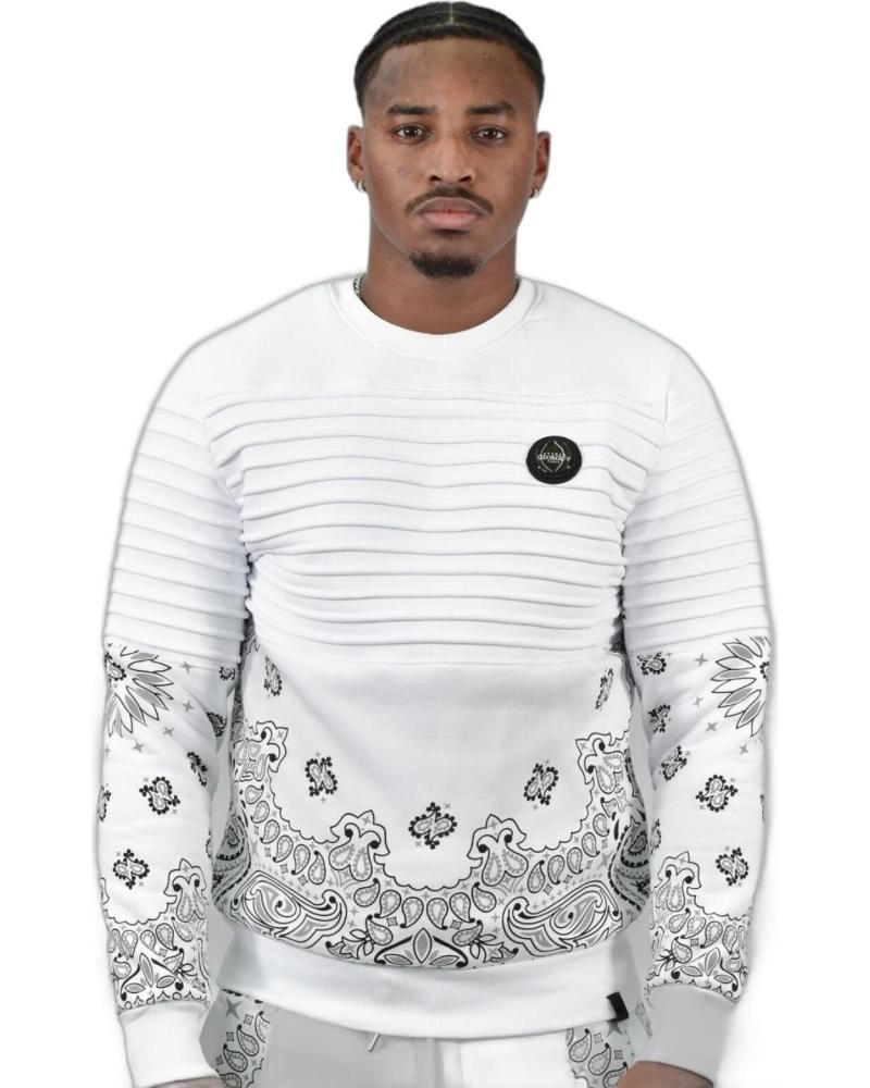 SUDADERA GEORGE V PARIS ESTAMPADO BANDANA BLANCA