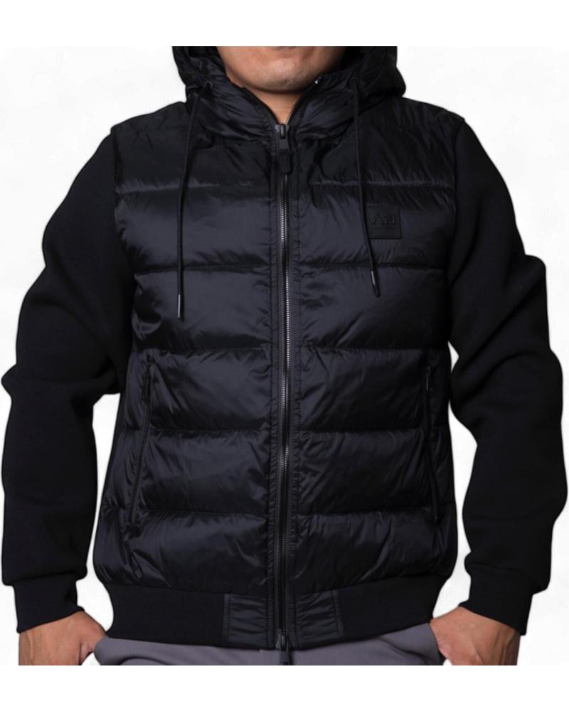 ANTONY MORATO CHAQUETA SLIM FIT NEGRA CON MANGAS DE TEJIDO SCUBA