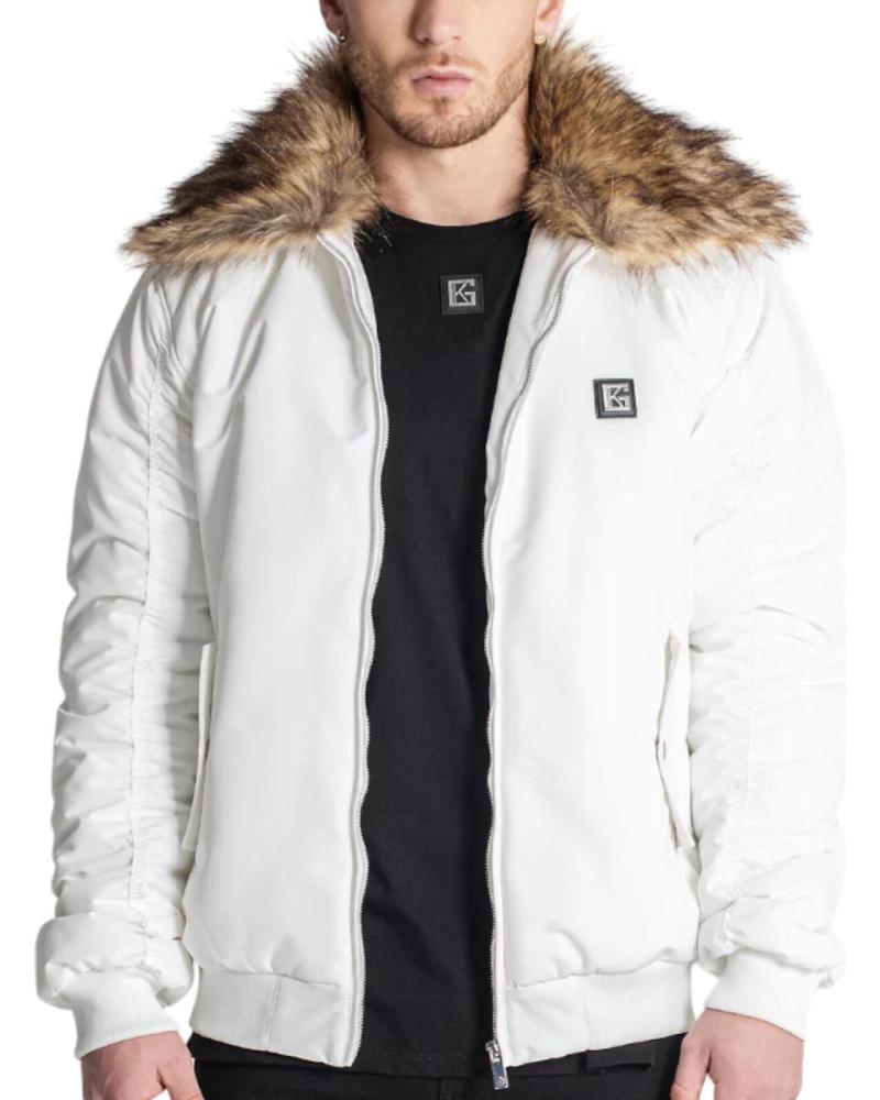 GIANNI KAVANAGH CHAQUETA BOMBER BLANCA CON CUELLO DE PELO