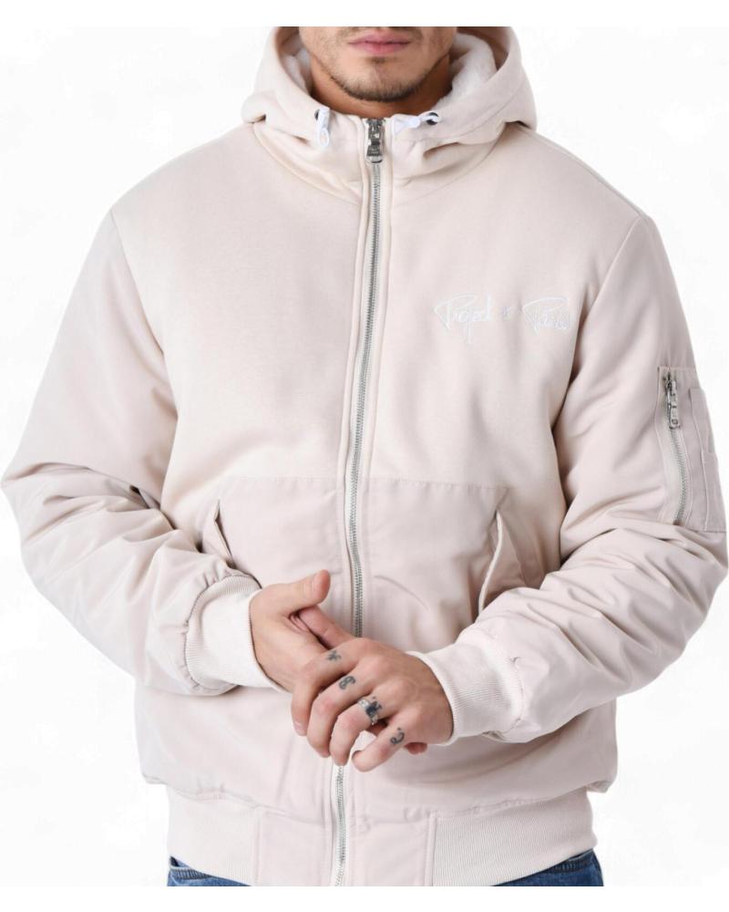 CHAQUETA BIMATERIAL PROJECT X PARIS CON FORRO SUAVE BEIGE