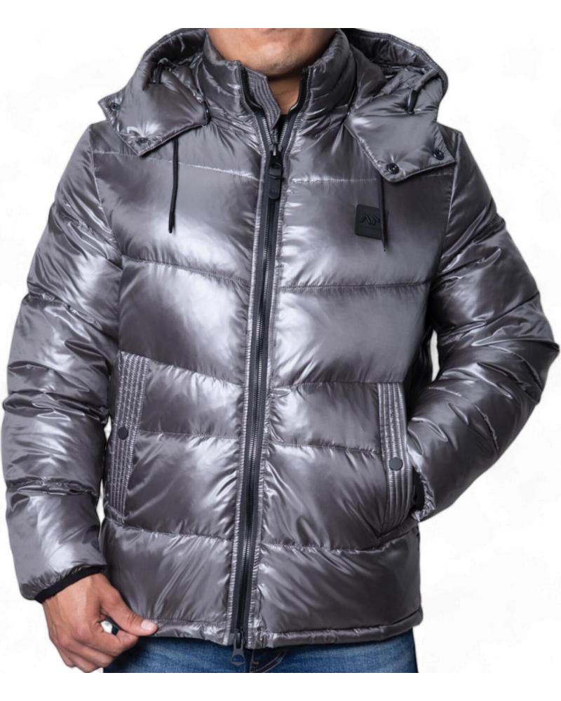 PLUMÍFERO ANTONY MORATO SHIOZE GRIS MATE CON CAPUCHA Y RELLENO SINTÉTICO