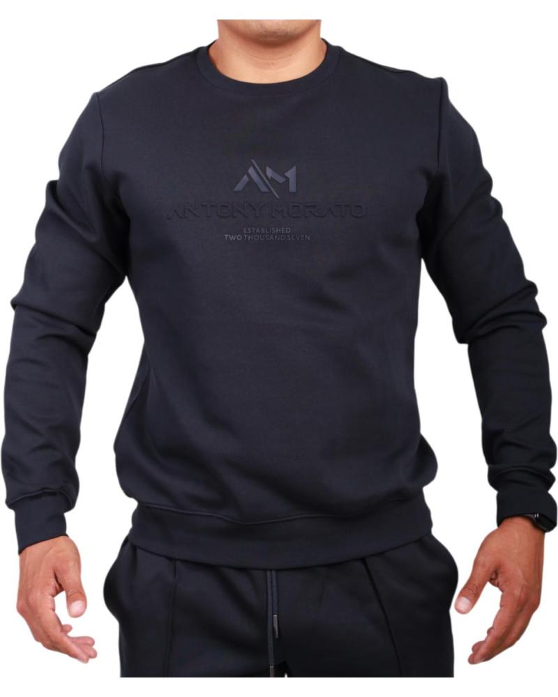 ANTONY MORATO SUDADERA CUELLO REDONDO CON LOGO ESTAMPADO MARINO
