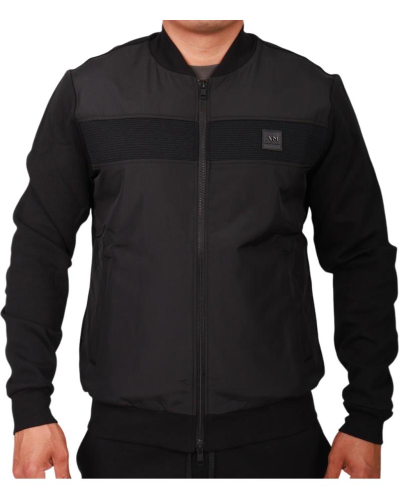 ANTONY MORATO SUDADERA DE ALGODÓN CON CONTRASTES DE TEJIDO NEGRO