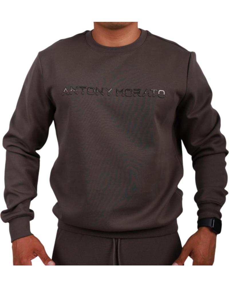 SUDADERA ANTONY MORATO SLIM FIT VERDE CON LOGO DE ALGODÓN