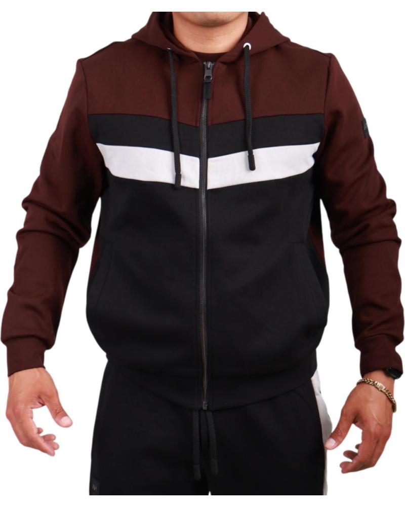 SUDADERA REGULAR FIT CON CREMALLERA Y CAPUCHA ANTONY MORATO DE ALGODÓN BURDEOS