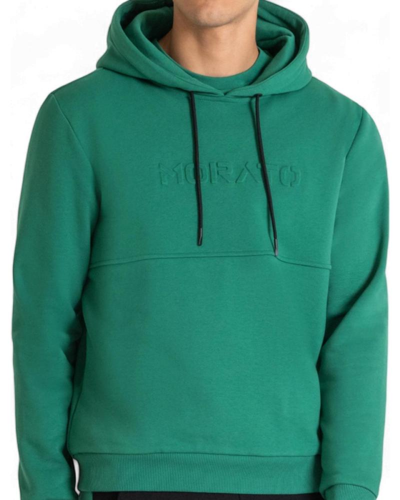 SUDADERA ANTONY MORATO VERDE CON CAPUCHA, CORTE RELAXED FIT