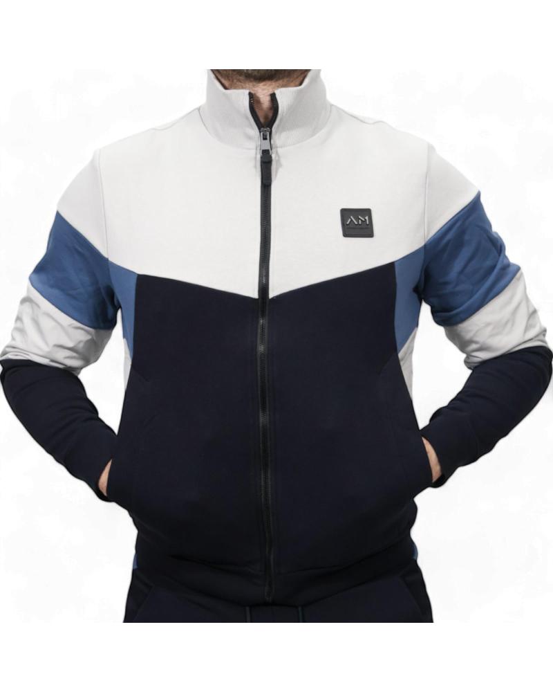 SUDADERA ANTONY MORATO REGULAR FIT CON CREMALLERA Y BANDAS LATERALES
