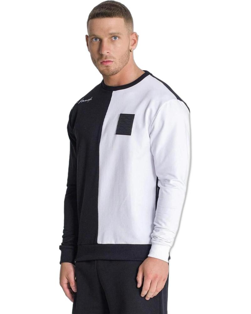 SUDADERA BICOLOR GIANNI KAVANAGH DISEÑO BLOCK NEGRO Y BLANCO