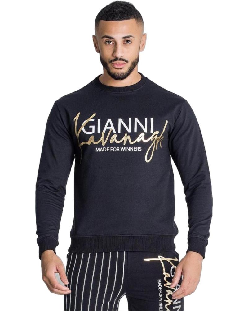 SUDADERA NEGRA GIANNI KAVANAGH CON LOGO DORADO 'BLURRED LINES'