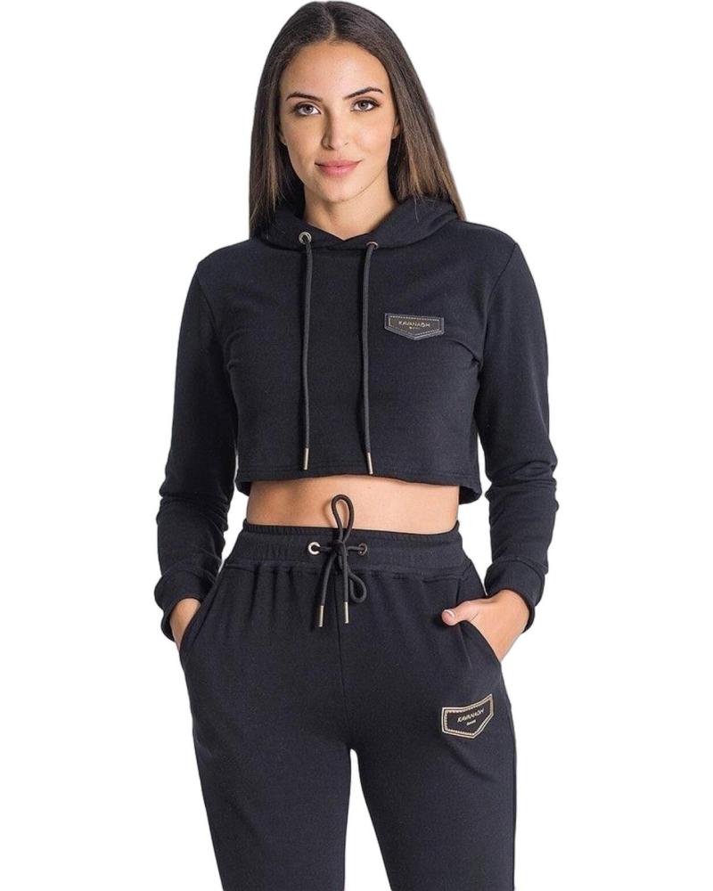 SUDADERA CORTA CON CAPUCHA GIANNI KAVANAGH CORE NEGRA
