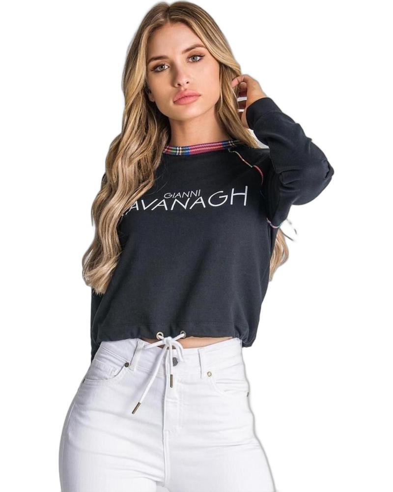 SUDADERA CORTA GIANNI KAVANAGH ESCOCÉS NEGRA