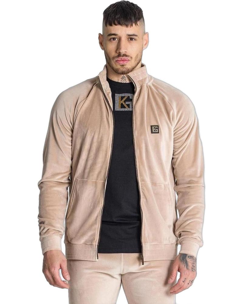 SUDADERA CON CREMALLERA GIANNI KAVANAGH THAT IS HOT DE TERCIOPELO BEIGE