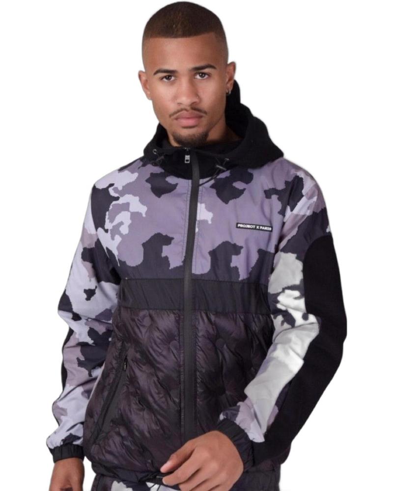 PROJECT X PARIS SUDADERA CON CAPUCHA ESTAMPADO CAMUFLAJE NEGRO