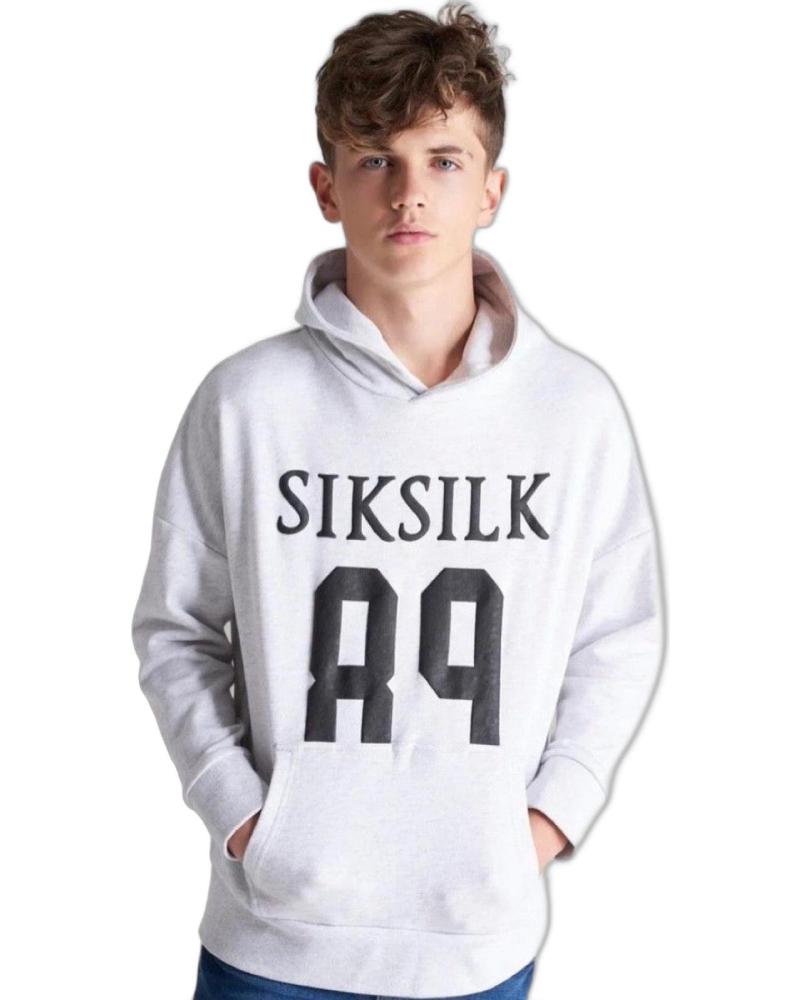 SUDADERA HOLGADA SIKSILK JR 89 GRIS