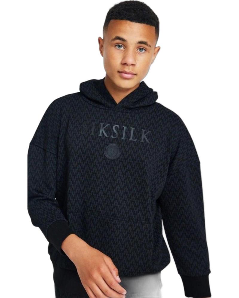 SUDADERA SIKSILK X MESSI PRINTED NEGRA