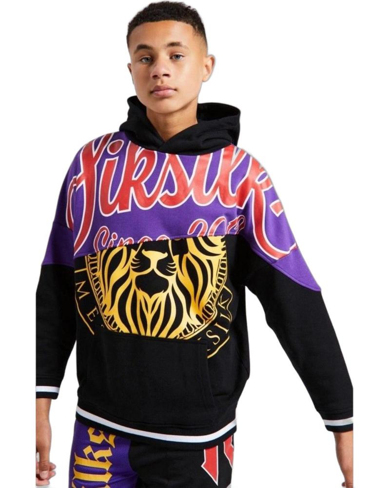 SUDADERA SIKSILK X MESSI RETRO NEGRO MORADO