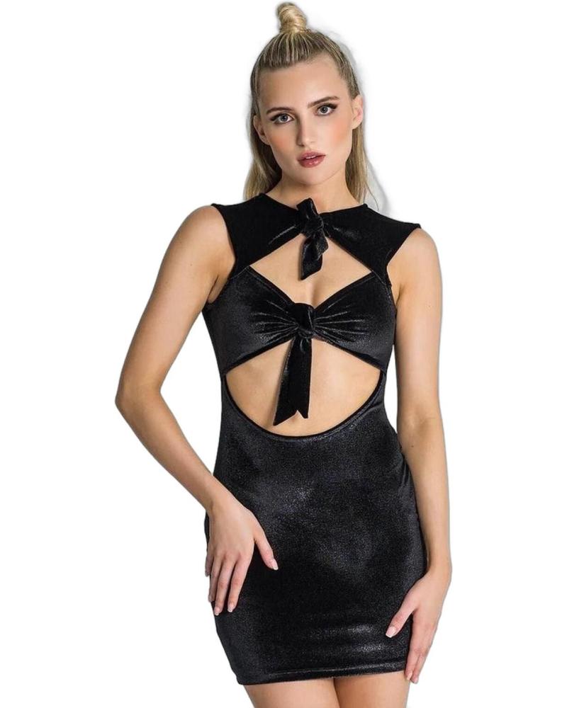 GIANNI KAVANAGH VESTIDO NOVEL CON LAZO NEGRO