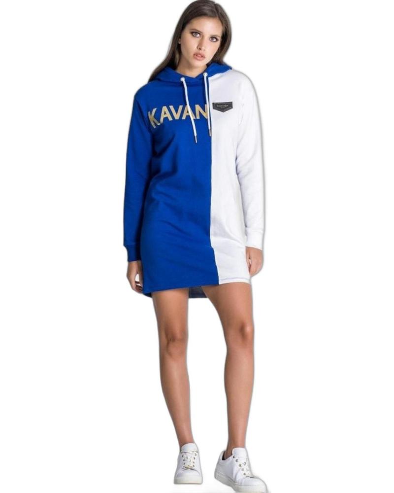 VESTIDO SUDADERA GIANNI KAVANAGH BLOQUES AZUL BLANCO