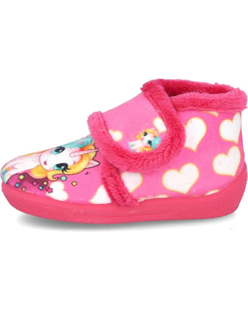 BUBBLE BOBBLE 8050125-S ZAPATILLAS ALTAS DE CASA FUCSIA CON ESTAMPADO DE UNICORNIO FUXIA