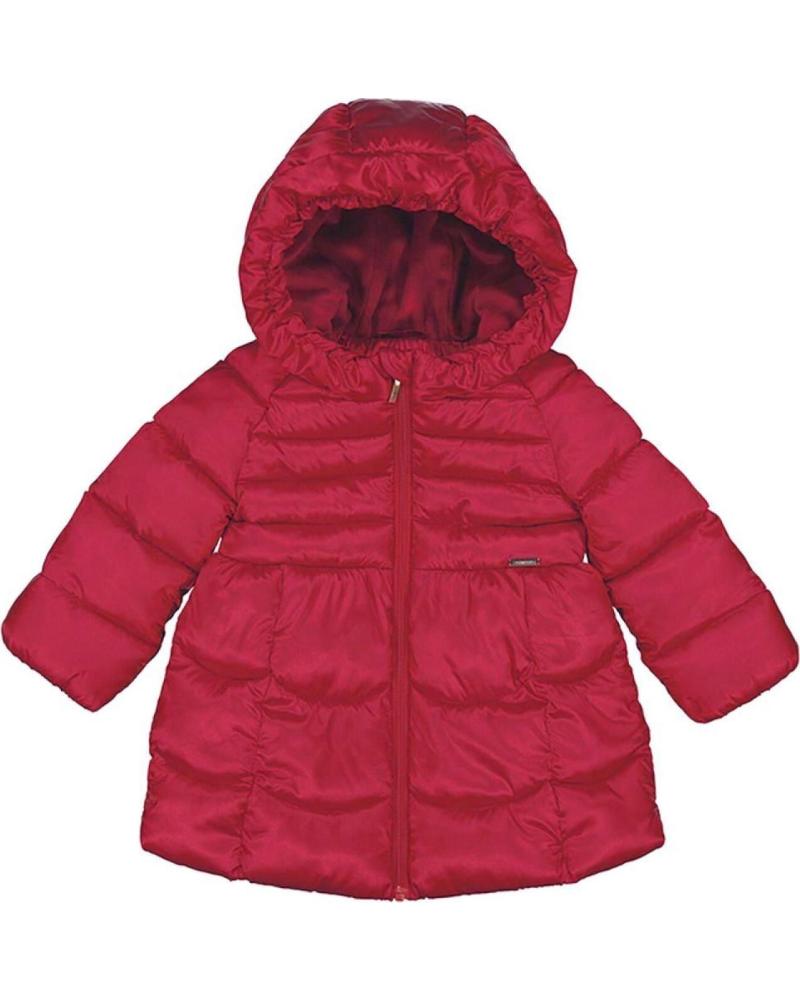 PLUMÍFERO MAYORAL 2425 ROJO CON CAPUCHA Y DISEÑO ACOLCHADO ROJO