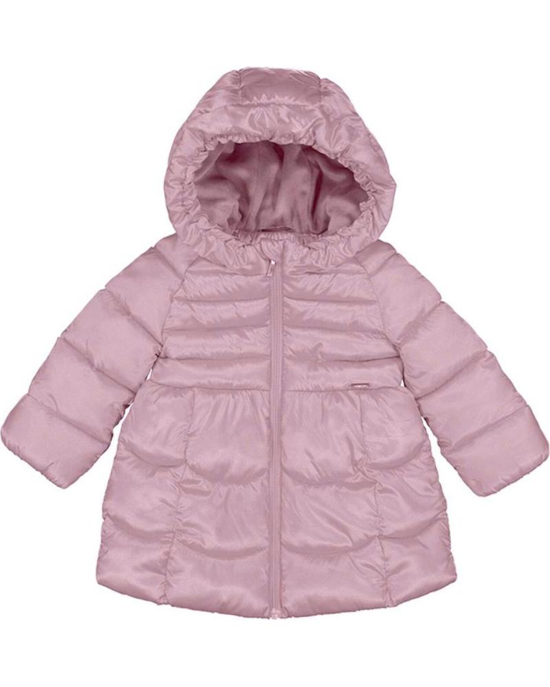 PLUMÍFERO MAYORAL 2425 ROSA CON CAPUCHA Y DISEÑO ACOLCHADO ROSA