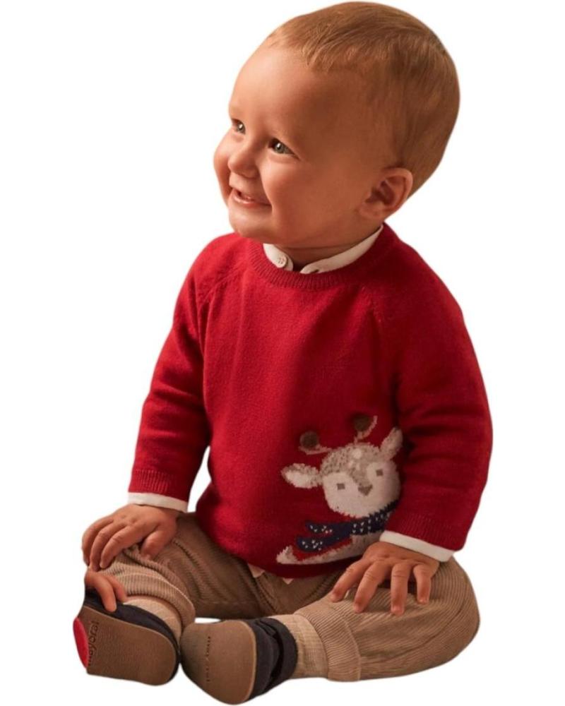 MAYORAL JERSEY JACQUARD RECIÉN NACIDO 2306 ROJO CON MOTIVO DE RENO ROJO