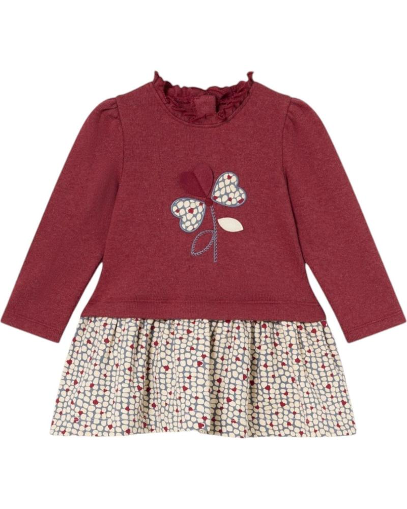 MAYORAL VESTIDO COMBINADO BORDADO FLORAL 2917 ROJO ROJO