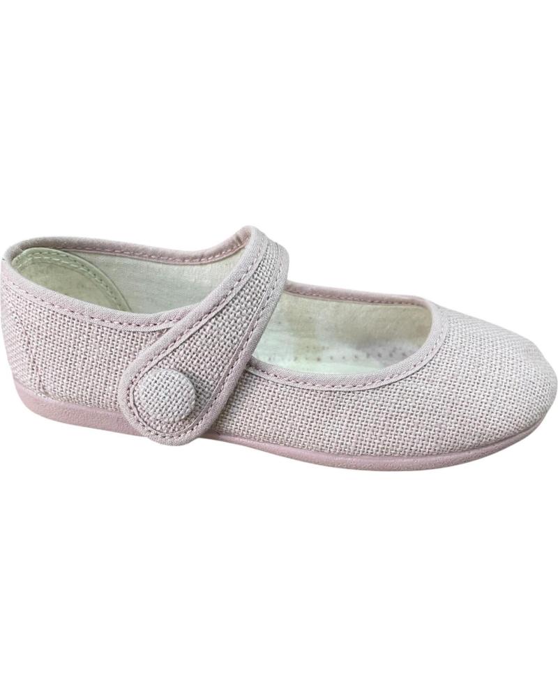 MERCEDITAS DE LINO ROSA ANDREA RUIZ MODELO 755-B CON CIERRE DE BOTÓN ROSA