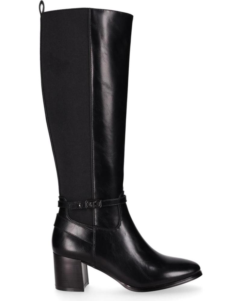 BOTAS ALTAS CHIKA10 CAYETANA 04 CON TACÓN NEGRO NEGRO-BLACK