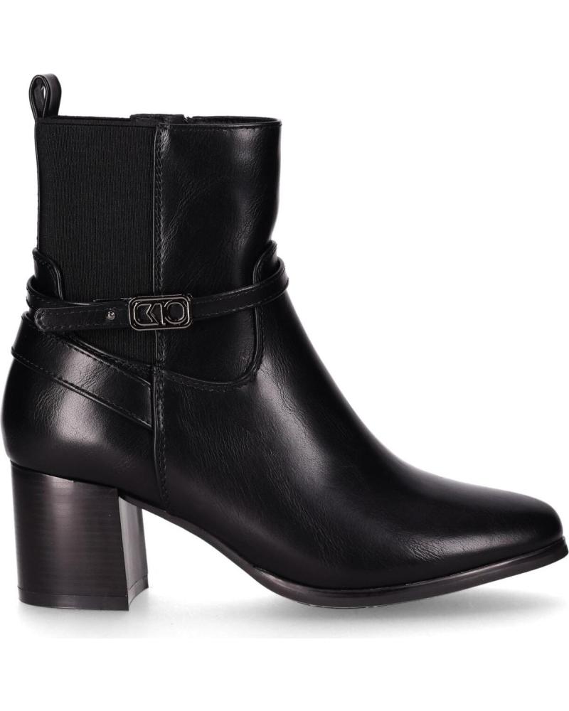 BOTINES CHIKA10 CAYETANA 05 CON TACÓN NEGRO NEGRO-BLACK