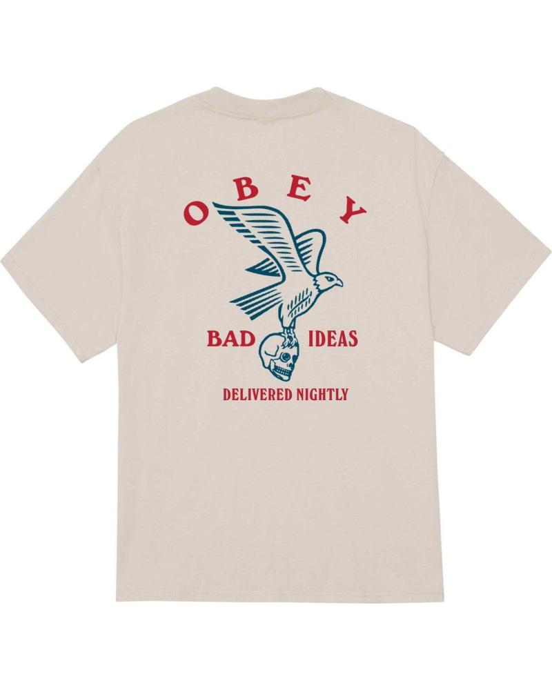 CAMISETA OBEY BAD IDEAS EAGLE GRIS PLATA NAN