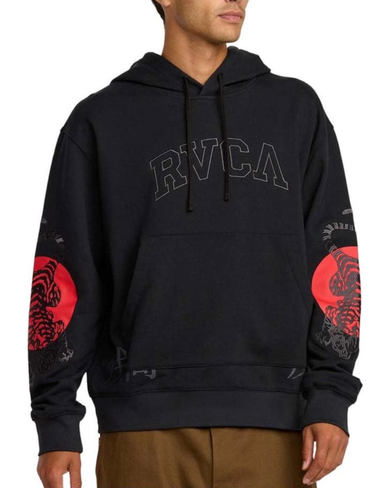 RVCA SUDADERA CON CAPUCHA TIGER SUN NEGRA NAN