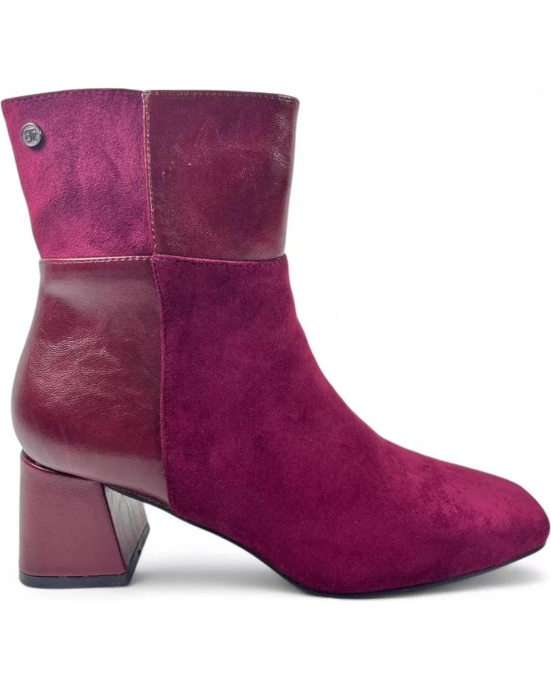 TIMBOS BOTÍN DE TACÓN MODELO 132215 COLOR VINO ROJO