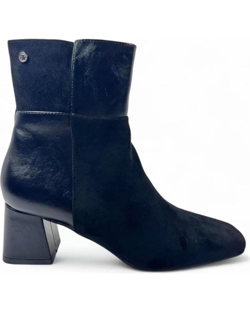 TIMBOS BOTÍN TACÓN CUADRADO MODELO 132214 NEGRO NEGRO