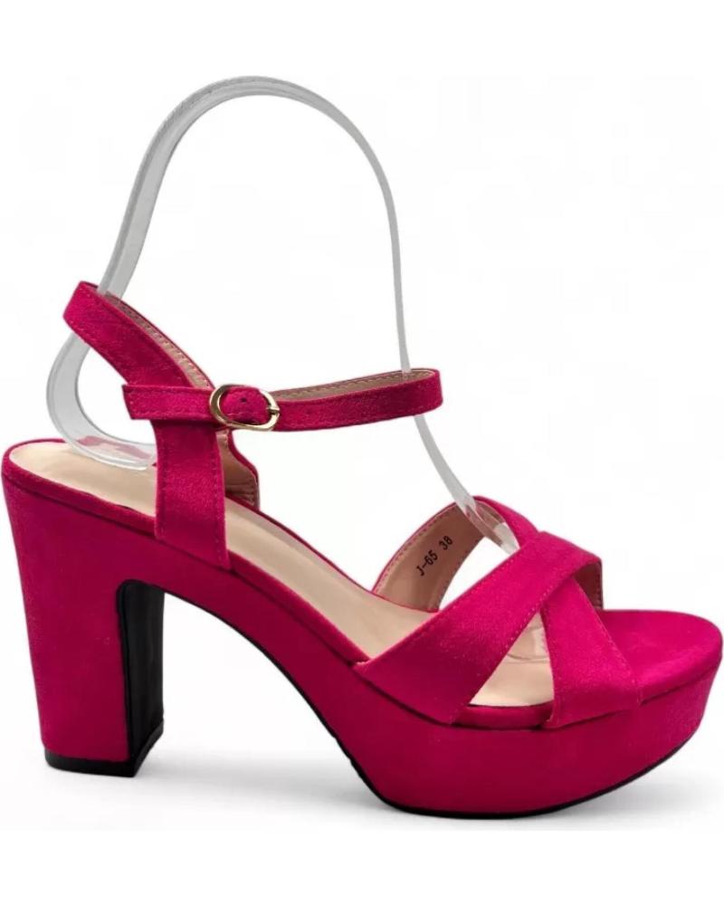 TIMBOS SANDALIA DE TACÓN Y PLATAFORMA MODELO 132096 - FUCSIA VIBRANTE MORADO