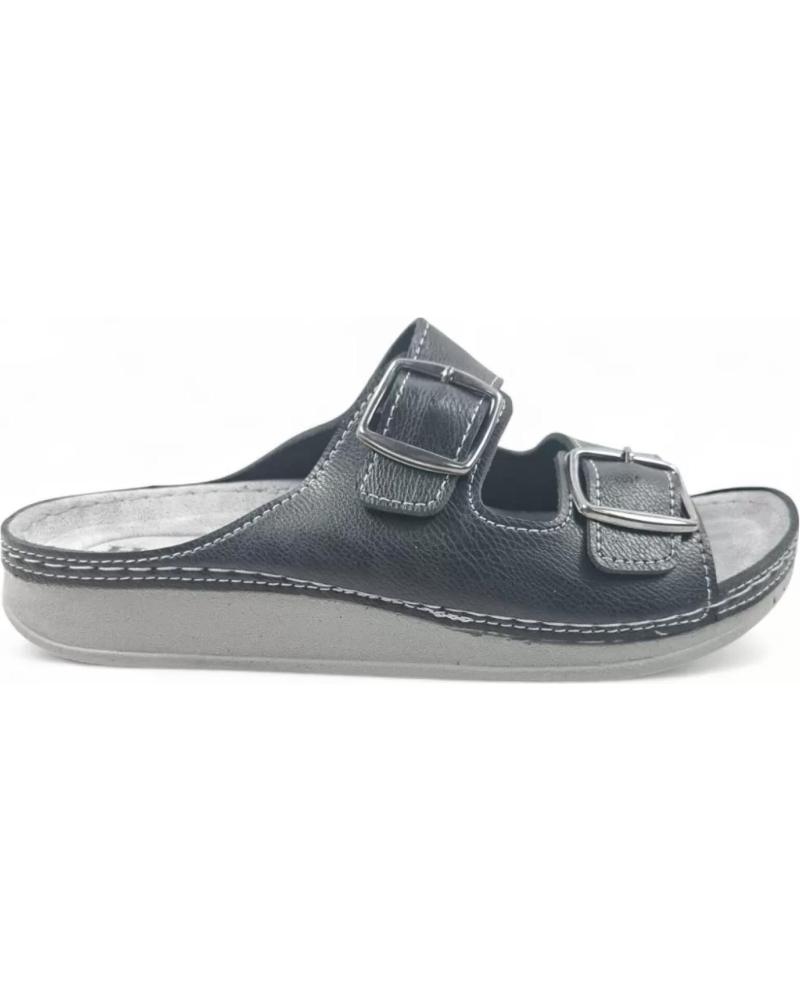 SANDALIA BIO TIMBOS 131732 DE PIEL NEGRA NEGRO