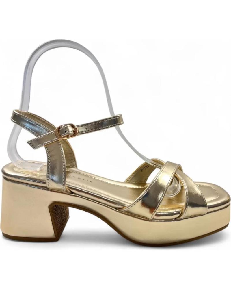 TIMBOS SANDALIA DE TACÓN DE FIESTA ORO MODELO 131540 AMARILLO