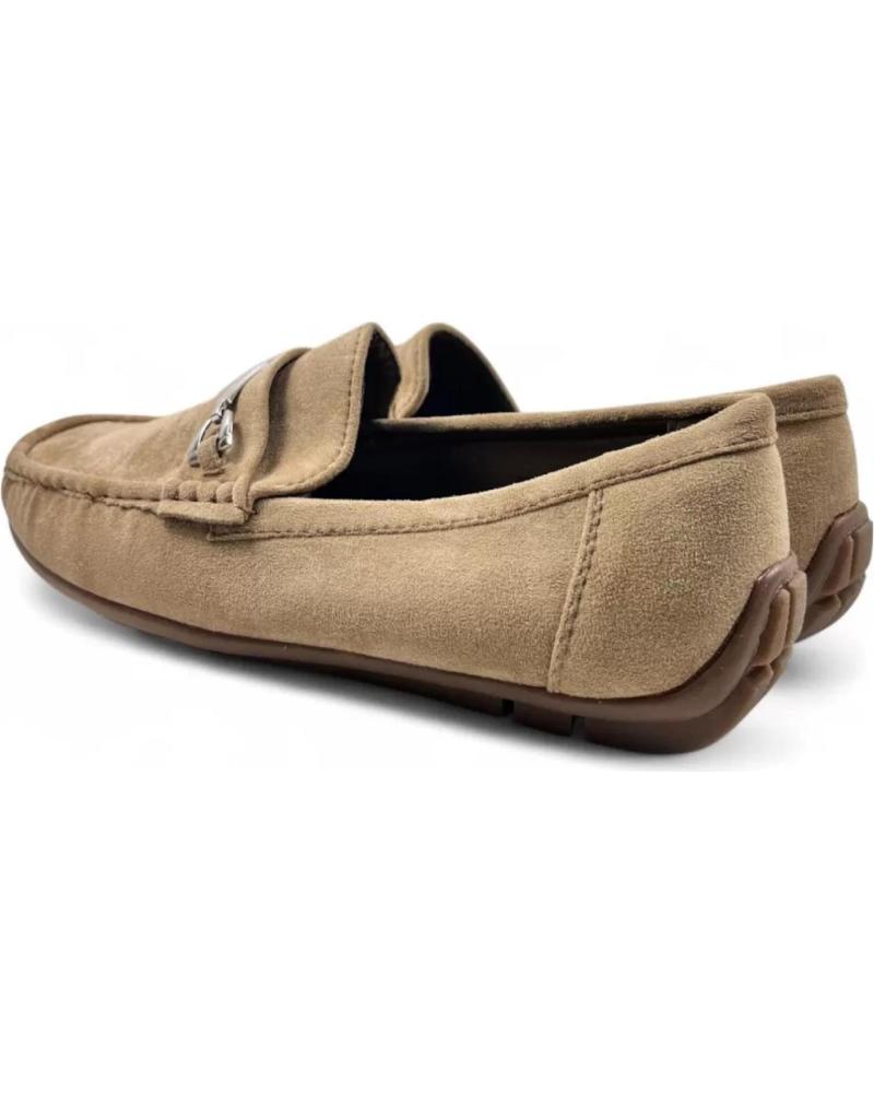 MOCASINES TIMBOS 131534 DE CUERO CON CIERRE METÁLICO MARRóN